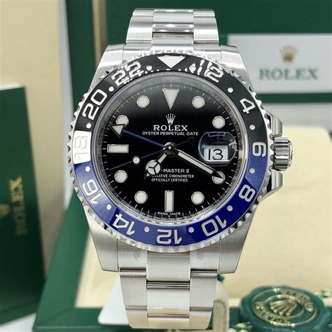 rolex gmt batman watch